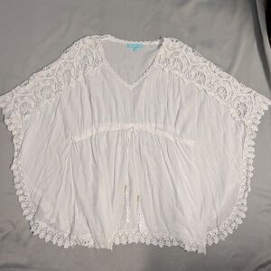White Lace Poncho Top